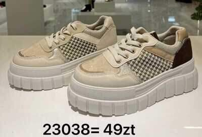 Buty sportowe damskie 7A23038.BEIGE, KHAKI (36/41,12par)