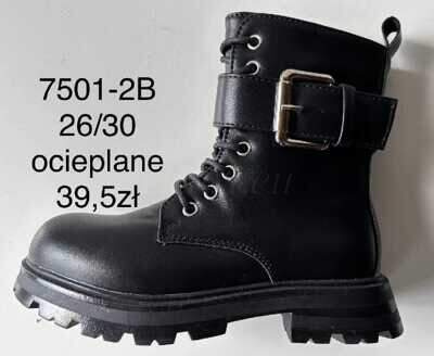 Botki dziewczęce 3A7501-2B.BLACK (26/30,12par)