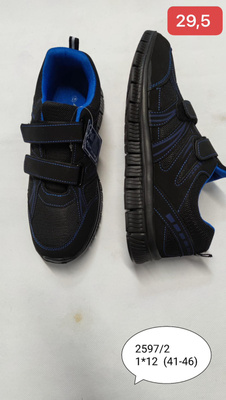Buty sportowe męskie 2597-2.BLACK/BLUE (41/46,12par)