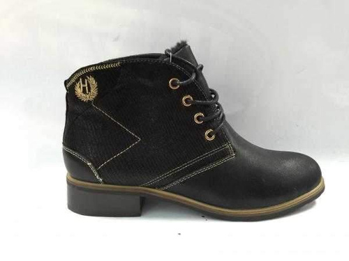 Botki damskie B1490L-7.BLACK/BEIGE Ocieplane (36/41,8par)