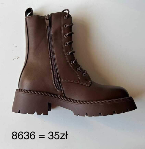 Botki damskie 7A8636.BROWN (36/41,12par)