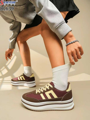 Buty sportowe damskie BL639.BROWN (36/41,12par)