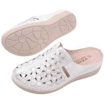 Klapki damskie DE202-7.SILVER (36/41,12par)