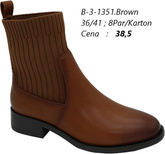 Botki damskie 7AB-3-1351.BROWN (36/41,8par)