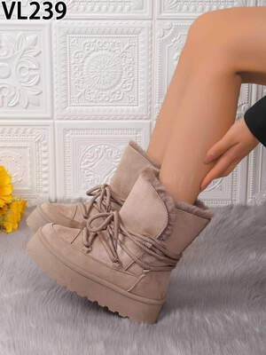 Botki damskie 7AVL239.KHAKI (36/41,12par)