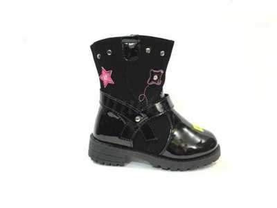 Botki dziewczęce 3AD1709-1.BLACK (25/30,8par)