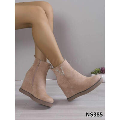 Botki damskie NS385.KHAKI (36/41,12par)