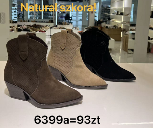 Botki damskie 7A6399A.KHAKI (36/41,12par)