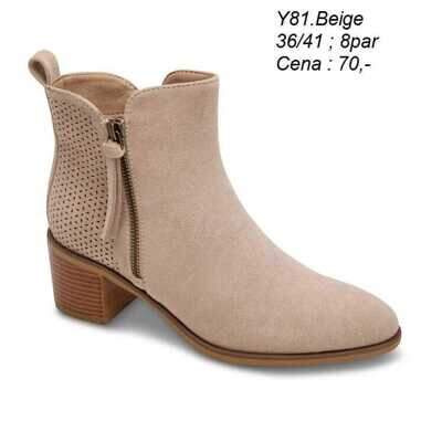 Botki damskie 7AY81.BEIGE (36/41,8par)