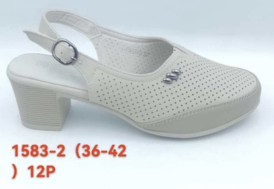 Sandały damskie 1583-2.WHITE (36/42,12par)
