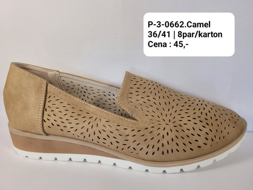 Półbuty damskie 3-662.CAMEL (36/41,8par)