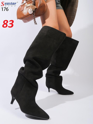 Kozaki damskie  7A176P.BLACK (36/41,12par)