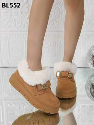 Botki damskie ocieplane BL552.CAMEL (36/41,12par)