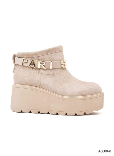 Botki damskie ocieplane A6600-8.BEIGE (36/41,12par)