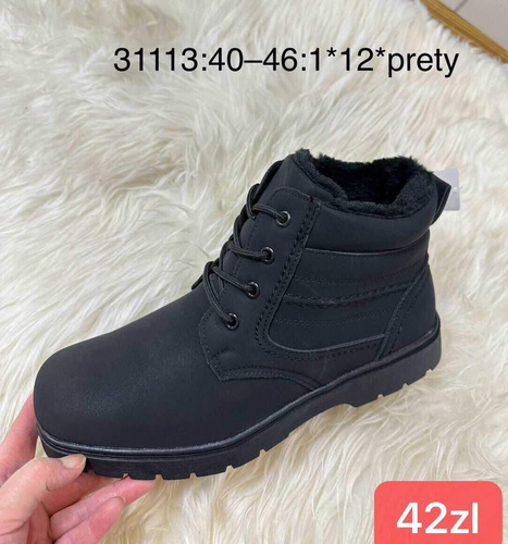 Trzewiki męskie 9A31113.BLACK (40/46,12par)