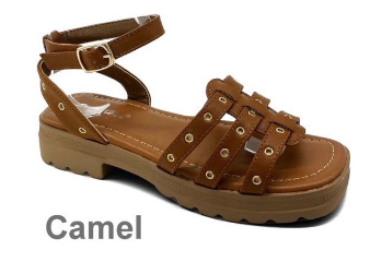 Sandały damskie 7A925-10.CAMEL (36/41,12par)