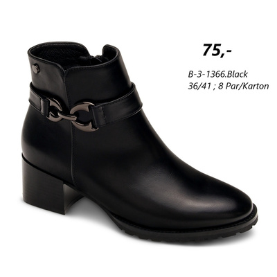Botki damskie 7AB-3-1366.BLACK (36/41,8par)