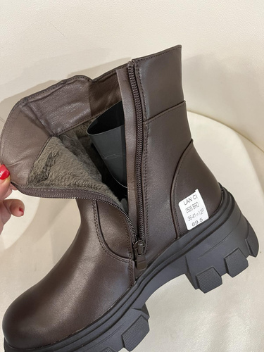 Botki damskie ocieplane 7A2525.BROWN (36/41,12par)