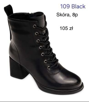 Botki damskie   7A109.BLACK  (36/41,8par)