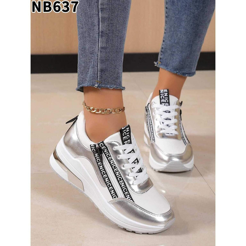 Buty sportowe damskie  7ANB637.SILVER   (36/41,12par)