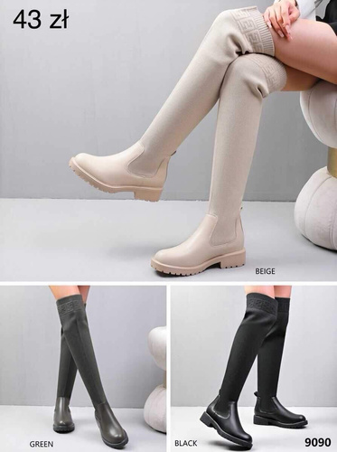 Kozaki damskie 7A9090.BLACK (36/41,12par)