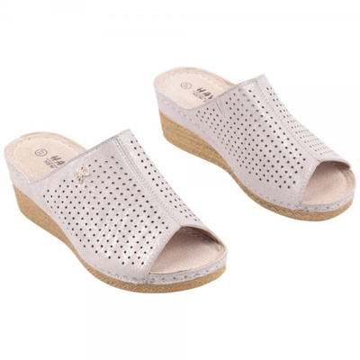 Klapki damskie DE02A-2.SILVER (36/41,8par)