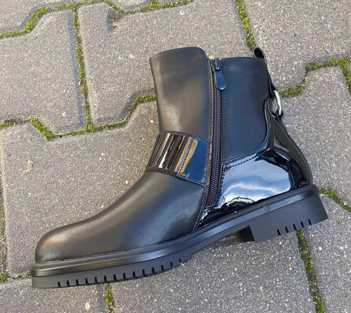 Botki damskie   7A0-287.BLACK  Ocieplany (36/41,12par)