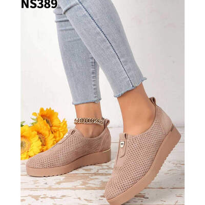 Półbuty damskie  7ANS389.KHAKI  (36/41,12par)