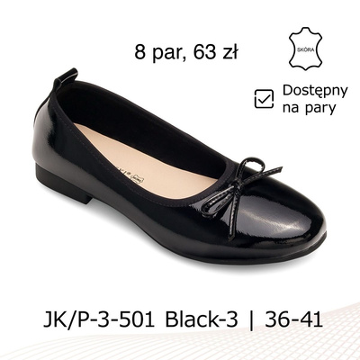Balerinki damskie 7AP-3-501.BLACK-3 (36/41,8par)