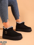 Botki damskie ocieplane VL255.BLACK (36/41,12par)