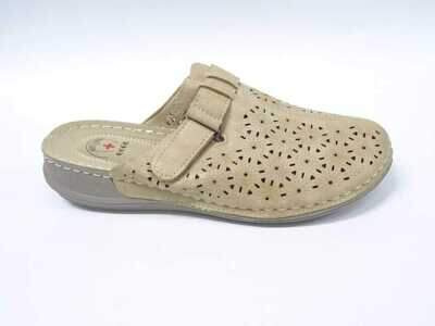 Klapki damskie 7AC2316-6.KHAKI (36/42,12par)