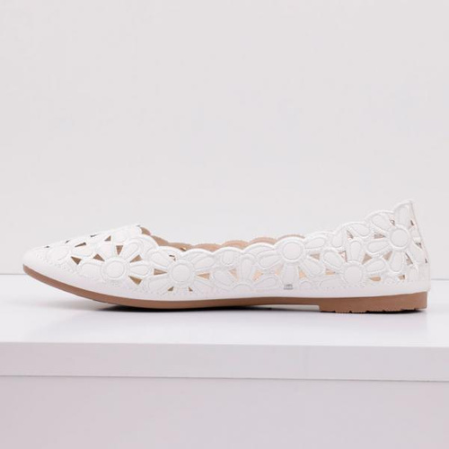 Balerinki damskie F27-10.WHITE (36/41,12par)