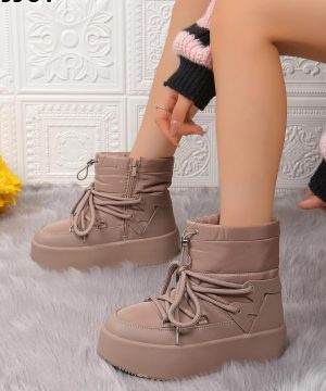 Botki damskie 7AJJ61.KHAKI (36/41,12par)