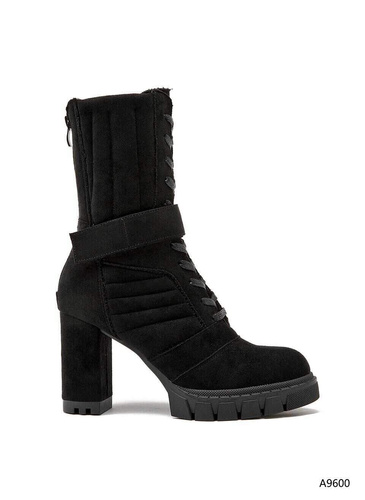 Botki damskie ocieplane A9600.BLACK (36/41,12par)