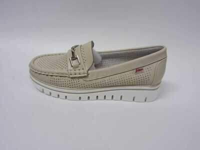 Mokasyny damskie 7AQ008-7.BEIGE (37/42,12par)