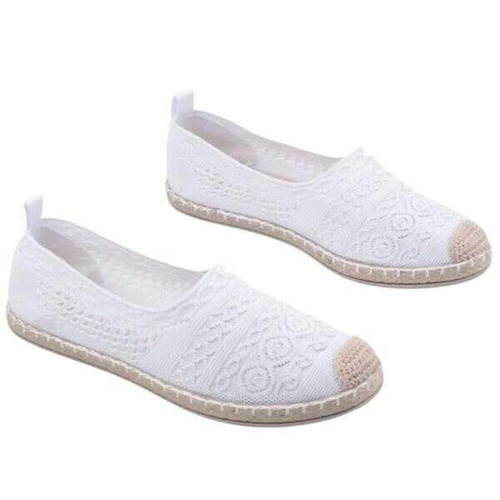 Balerinki damskie F119-6.WHITE (36/41,12par)
