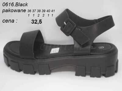 Sandały damskie 7A0616.BLACK (36/41,8par)