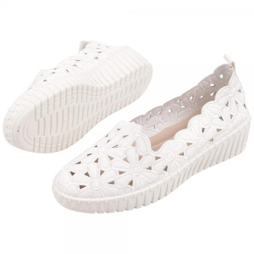 Balerinki damskie F38-10.WHITE (36/41,12par)