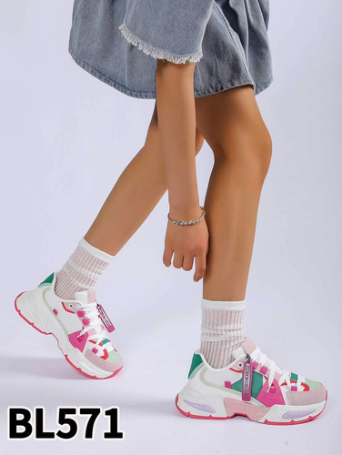 Buty sportowe damskie BL571.FUSHIA (36/41,12par)