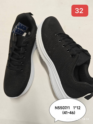 Buty sportowe męskie 5507-1.BLACK (41/46,12par)