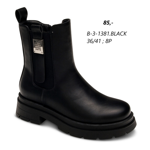 Botki damskie B-3-1381.BLACK (36/41,8par)