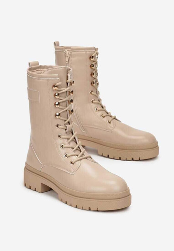 Botki damskie ocieplane  7AMR-22.BEIGE  (36/41,12par)