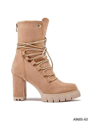Botki damskie ocieplane 7AA9605-63.KHAKI (36/41,12par)
