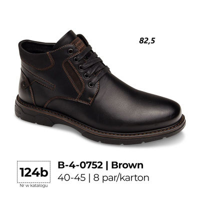 Trzewiki męskie 9AB-4-0752.BROWN  (41/46,8par)