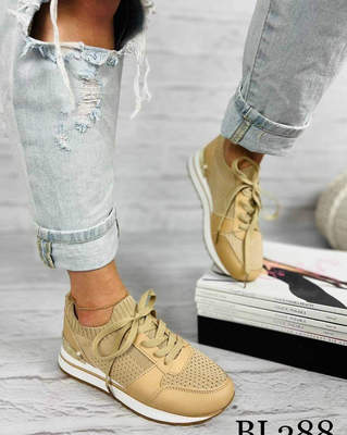 Buty sportowe damskie 7ABL288.KHAKI (36/41,12par)