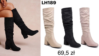 Kozaki damskie LH189.KOLORDOWYBORU (36/41,12par)