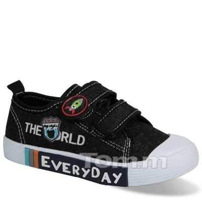 Trampki chłopięce 1AT10387-C.BLACK (20/25,8par)