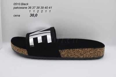 Klapki damskie 7A0510.BLACK (36/41,12par)