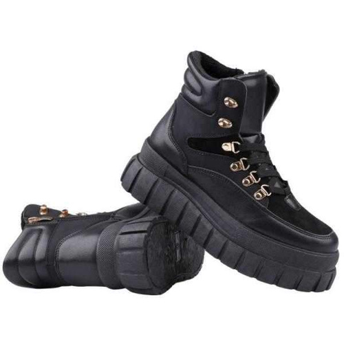 Trzewiki damskie RM45-4.BLACK/GOLD (36/41,8par)