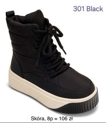 Botki damskie  7A301.BLACK  (36/41,8par)